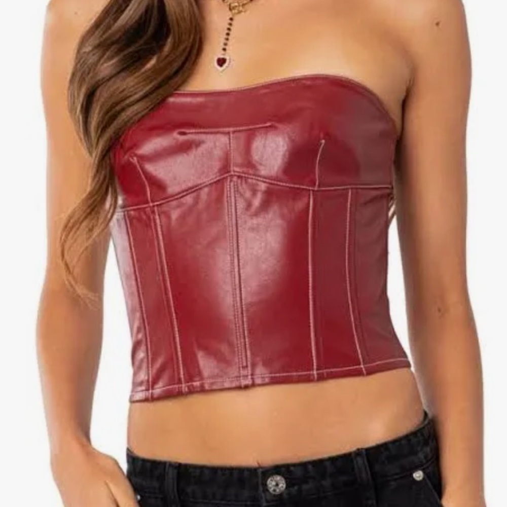 Edikted Red Corset - Picture 2 of 3